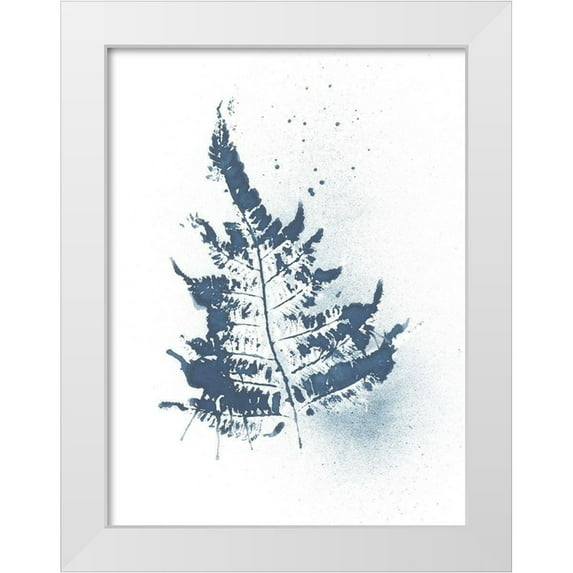 Evans, Amy 25x32 White Modern Wood Framed Museum Art Print Titled - Beginning In Blue V