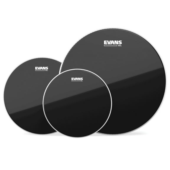 EVANS Black Chrome Tom Pack Standard - 12/13/16 in.