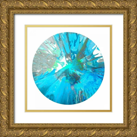 Evans, Josh 15x15 Gold Ornate Wood Framed with Double Matting Museum Art Print Titled - Circular Motion IX