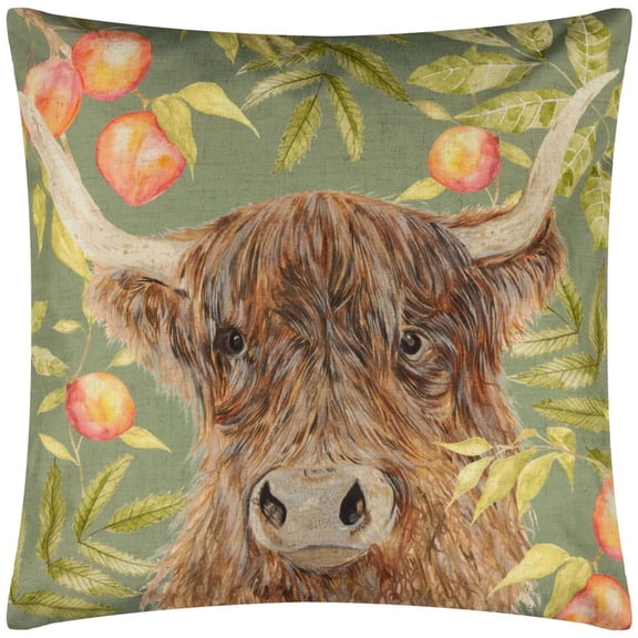 Evans Lichfield Grove Highland Cow Outdoor Cushion Cover