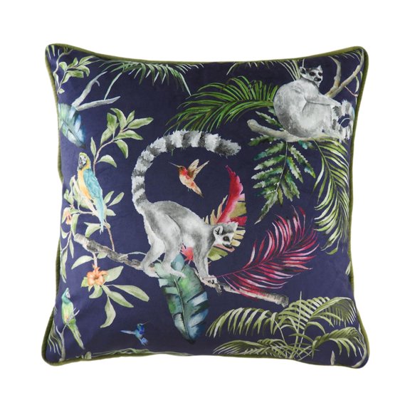Evans Lichfield Jungle Lemur Throw Pillow Cover