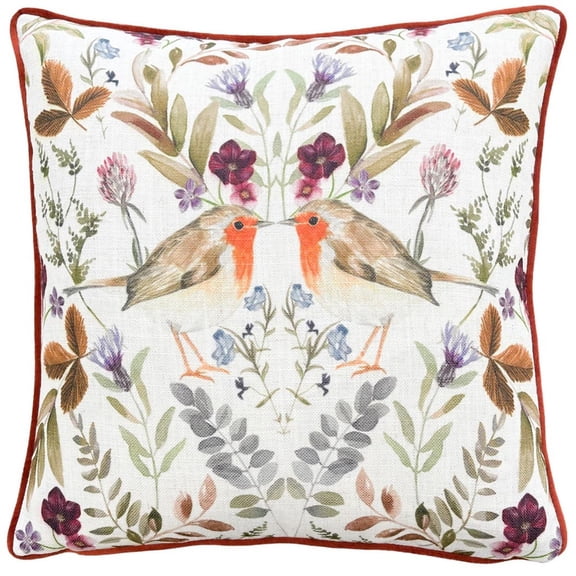 Evans Lichfield Mirrored Robin Throw Pillow Cover
