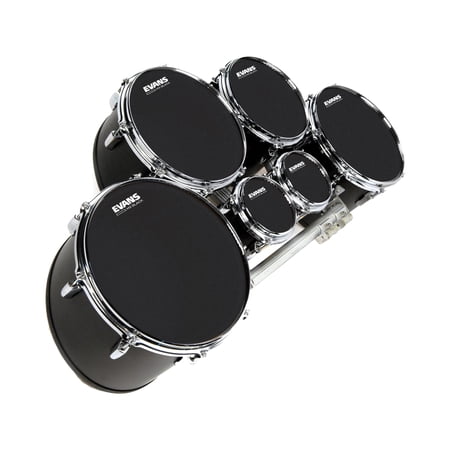 Evans MX Black Marching Tenor Drum Head, 6 Inch