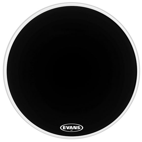EVANS MX2 Black Marching Bass Drum Head Black 16 in.