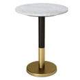 thumbnail image 1 of Simpli Home Evans 16 inch Wide Modern Side Table in White Genuine Marble and Black/Gold Iron, 1 of 5
