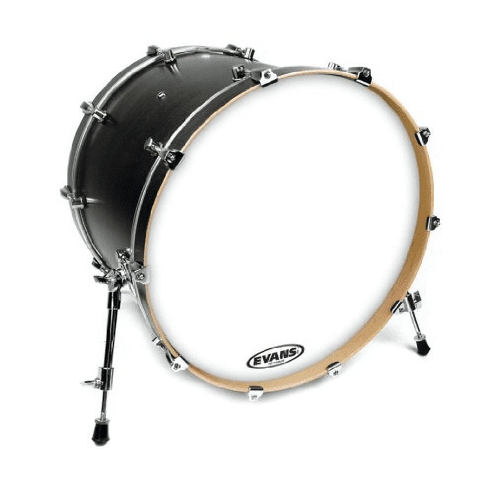 Evans Resonant Head Single Ply No Port Bass Drum, 20"