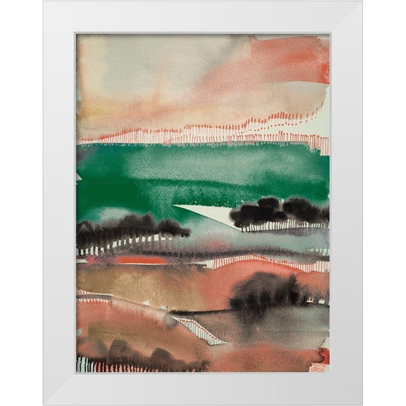 Evans-Sills, Faith 12x14 White Modern Wood Framed Museum Art Print Titled - Sunrise Valley 2