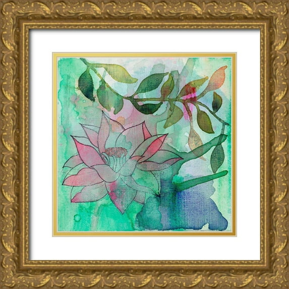 Evans-Sills, Faith 20x20 Gold Ornate Wood Framed with Double Matting Museum Art Print Titled - Cool Bloom 2