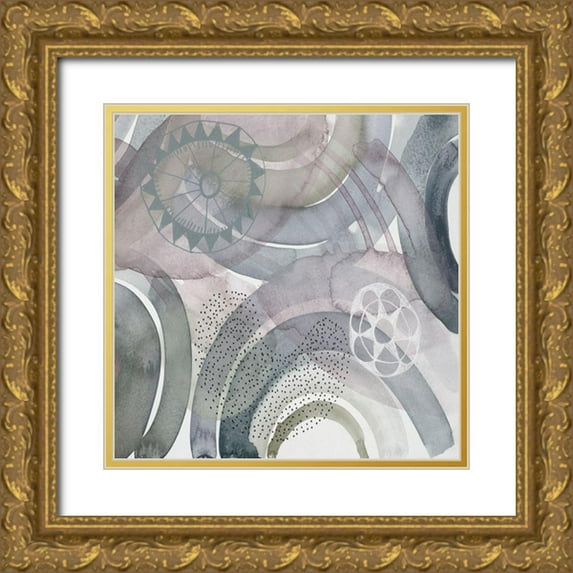 Evans-Sills, Faith 26x26 Gold Ornate Wood Framed with Double Matting Museum Art Print Titled - Joyful Rings 2