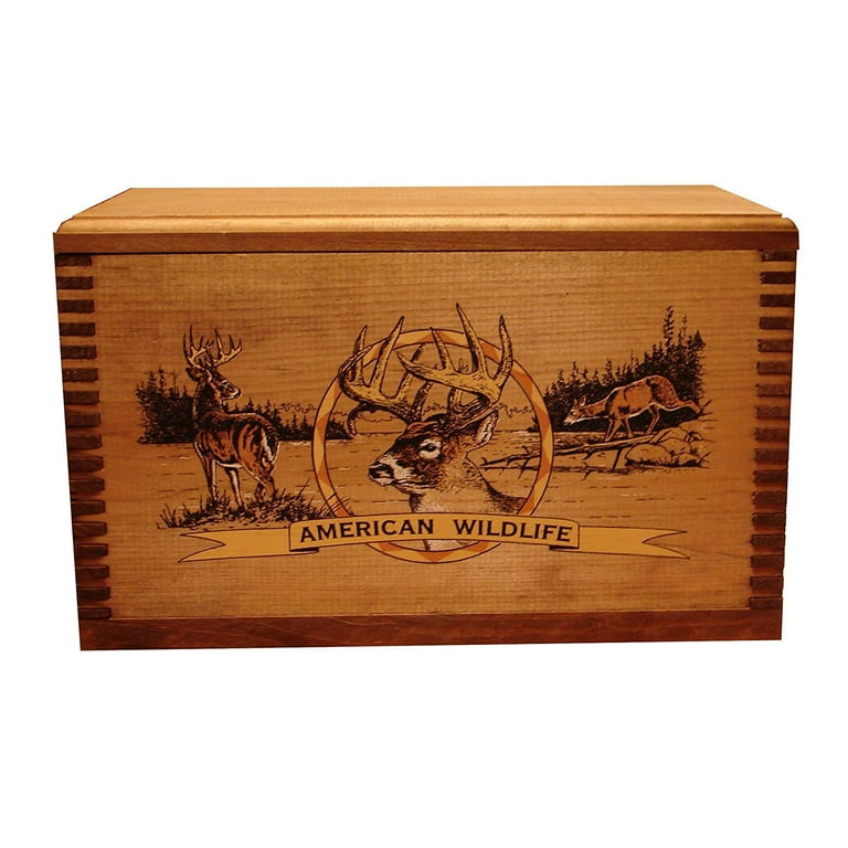 Evans Sports Deer TC19 82 Wood Ammo box with Finger Joint
