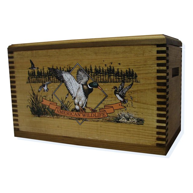 Evans Sports Duck TC1987 Wood Ammo box with FingerJoint Construction