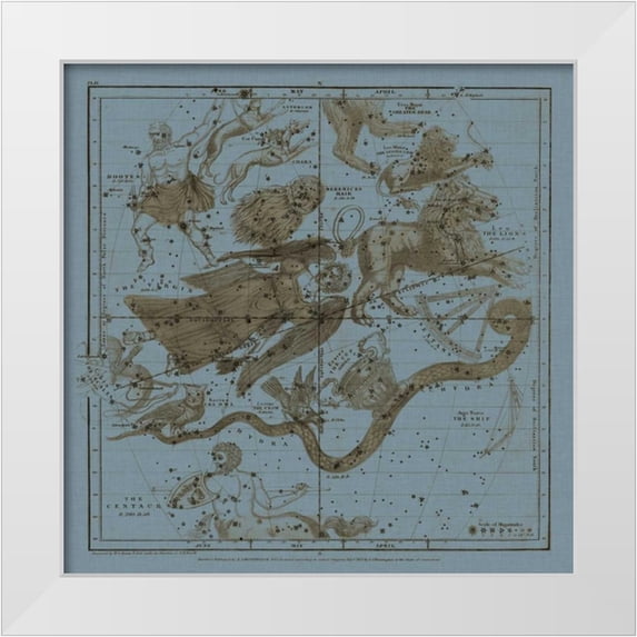 Evans, W.G. 20x20 White Modern Wood Framed Museum Art Print Titled - Zodiac III