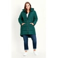 thumbnail image 1 of Evans Women's Plus Size Contrast Zip Fully Lined Hooded Coat, 1 of 5