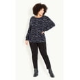 thumbnail image 1 of Evans Women's Plus Size Full Length Sleeves Relaxed Fit Zebra Top, 1 of 5