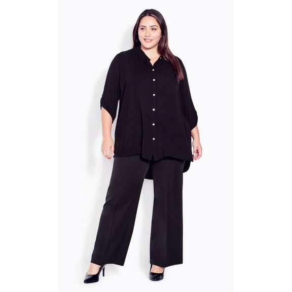 Evans Women's Plus Size Island Breeze 3/4 Sleeves Tunic Top