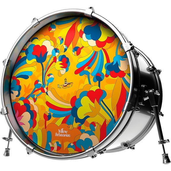 EVANS Yellow Submarine Primrose Prairie Bass Drum Head 22 in.