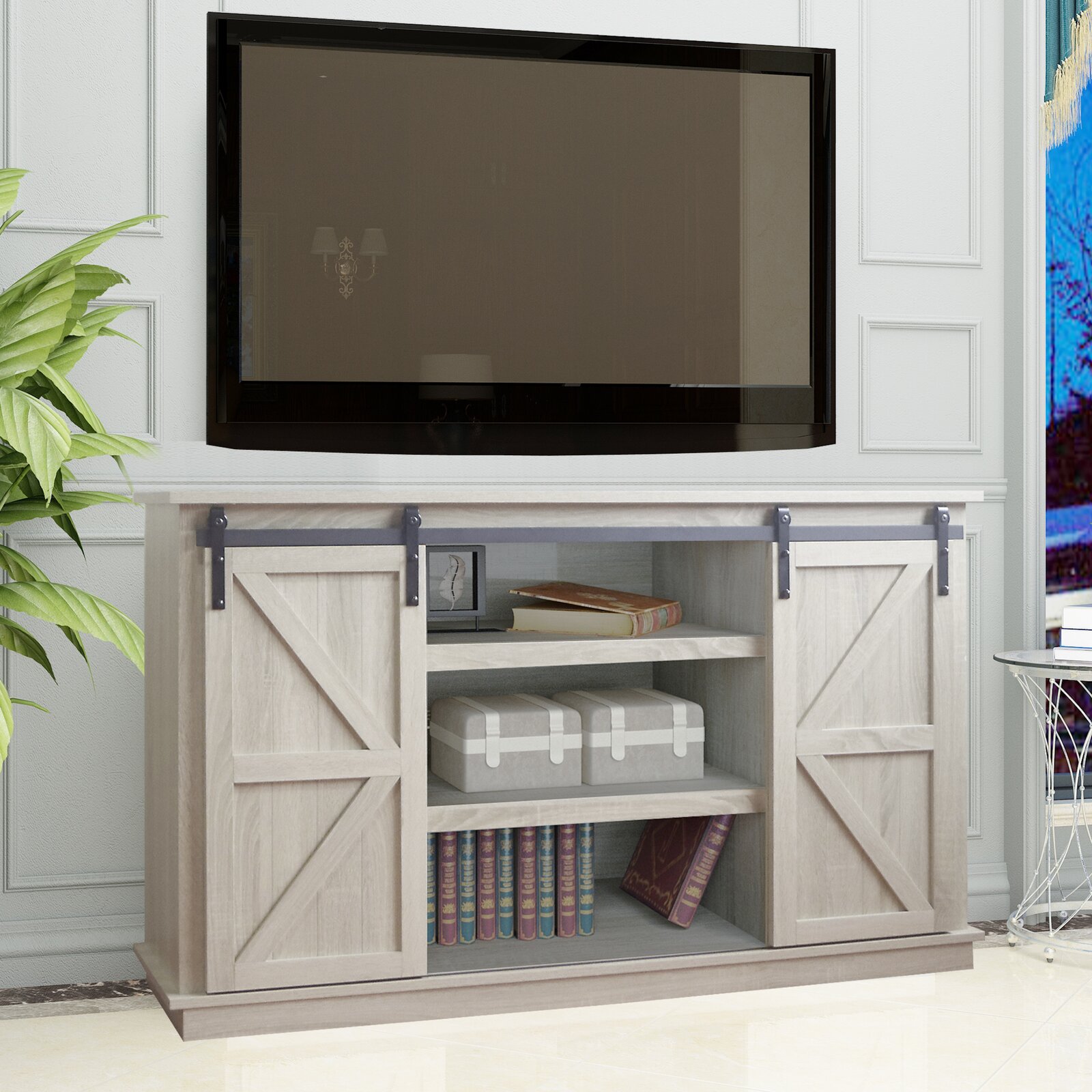 Evanston TV Stand for TVs up to 60", Overall 54'''' W x 32'''' H x 16
