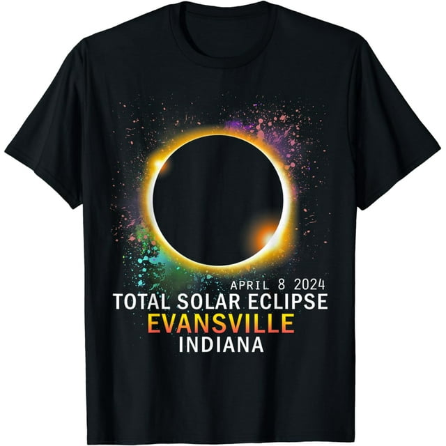 Evansville Indiana Total Solar Eclipse April 8 2024 T-Shirt - Walmart.com