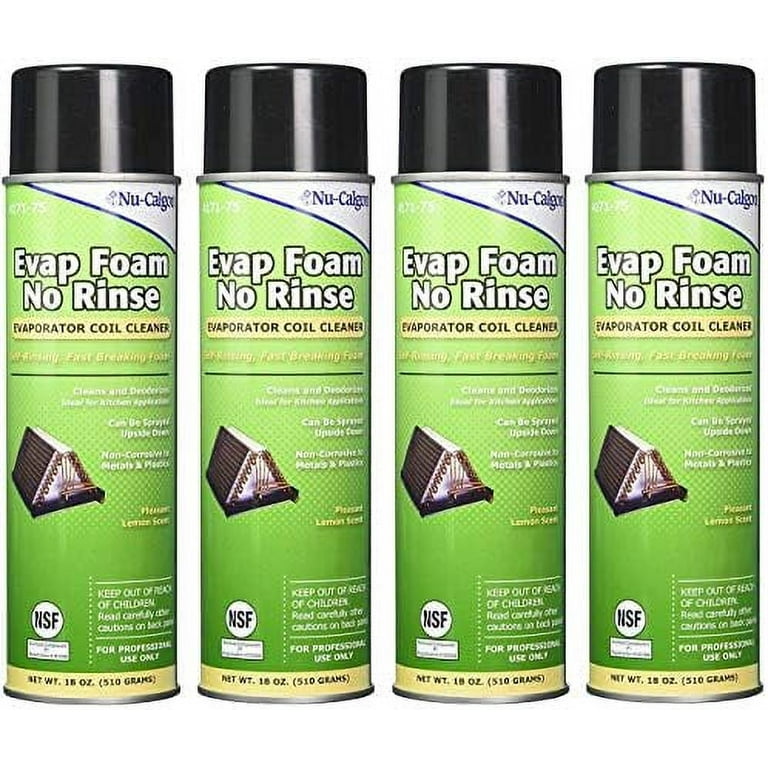 Evap Foam No Rinse Evaporator Coil Cleaner, 18 Oz. (4-(Pack)) 