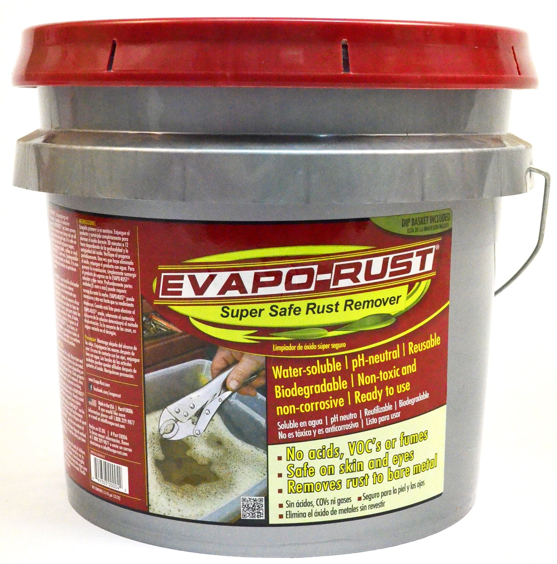 Evapo-Rust Original Super Safe Pail Rust Remover, Water-based, Non-Toxic,  Biodegradable, 3.5 Gallons 