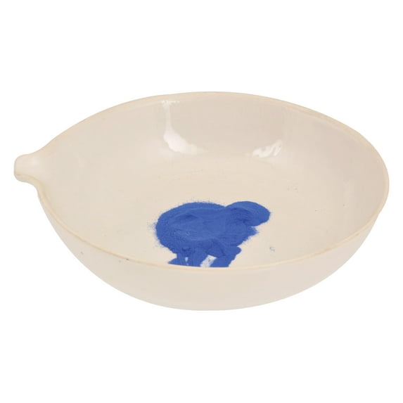 Evaporating Dish, round form with spout - 80ml, outer dia 80mm, 30mm height - Eisco