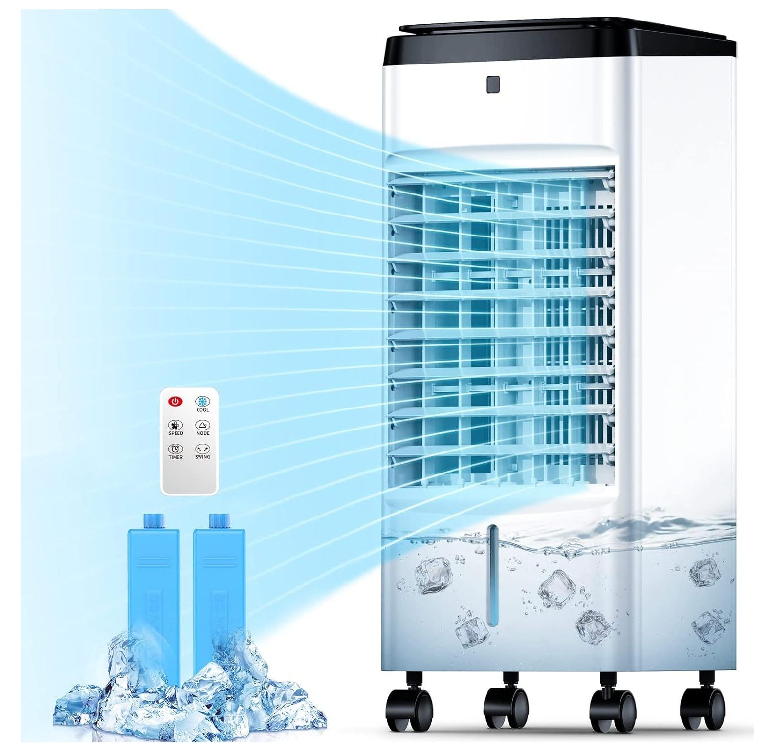 Evaporative Air Conditioners,3in1 Portable Fan with 3 Modes,1 Gal