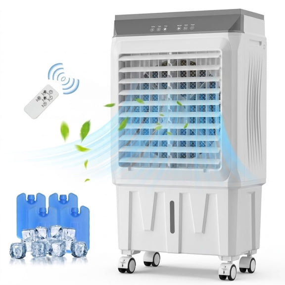 Evaporative Air Cooler, 2100 CFM Portable Swamp Cooler with 7 Gallon Water Tank, 135 Oscillation & 12H Timer for 750 Sq.ft, Indoor/Outdoor Use