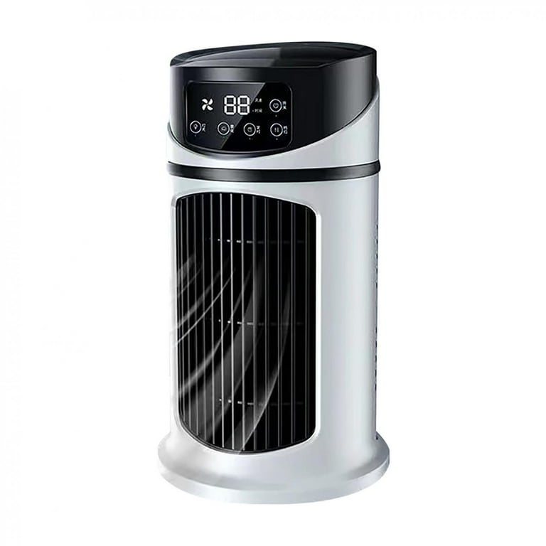 Evaporative Air Cooler 3 in 1 Mini Air Conditioner Fan Small Portable Air Conditioner with 3 Wind Speeds 7 Colors LED Mood Light Humidifier for