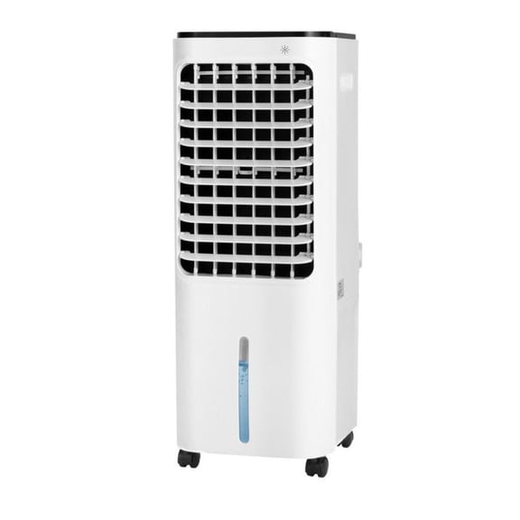 Evaporative Air Cooler 4-in-1, 12L Portable AC Unit with Ice Boxes, Remote Control, Timer, 3 Speeds & 4 Modes - White
