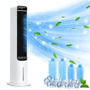 Evaporative Air Cooler 41, Windowless Portable Air Conditioners, Oscillating Fan Portable Air Cooling Unit with Remote, 3 Modes, 12H Timer