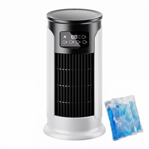 Evaporative Air Cooler Tower Fan Portable Air Conditioners Indoor 3-in-1 Humidifier 11.6",Mini Air Conditioner Fan For Home Office Bedroom