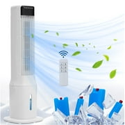 42" Evaporative Air Cooler with Remote,Tower Fan with 3 Modes,Portable Air Conditioner 24H Timer,70° Oscillating Humidifier for Home