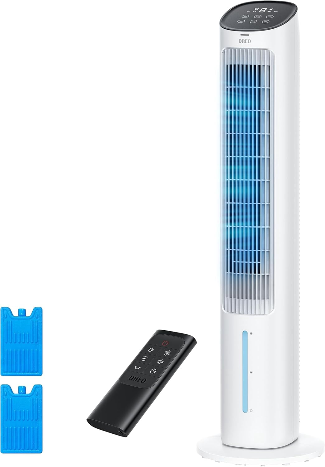 Evaporative Air Swamp Cooler, 40” Standing Fans that Blow Cold Air, 80 ...