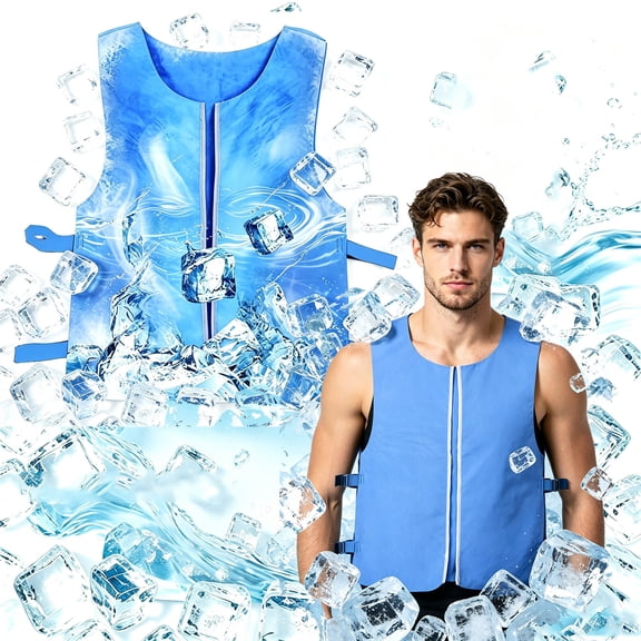Evaporative Cooling Vest for Men & Women, Water-Activated Cooling Vest for Hot Weather One Size