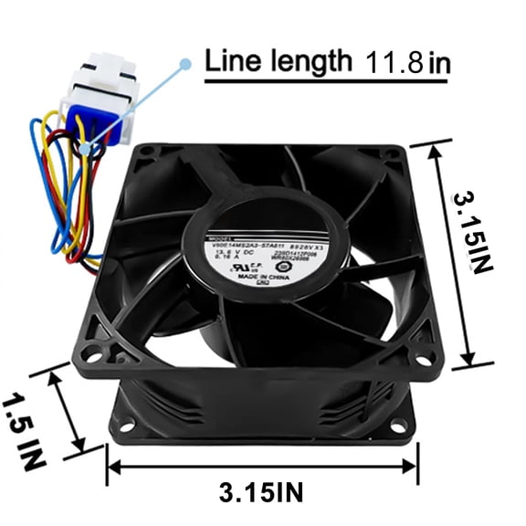 Evaporator Fan WR60X26866 Replacement for Refrigerator V80E14MS2A3-57A611
