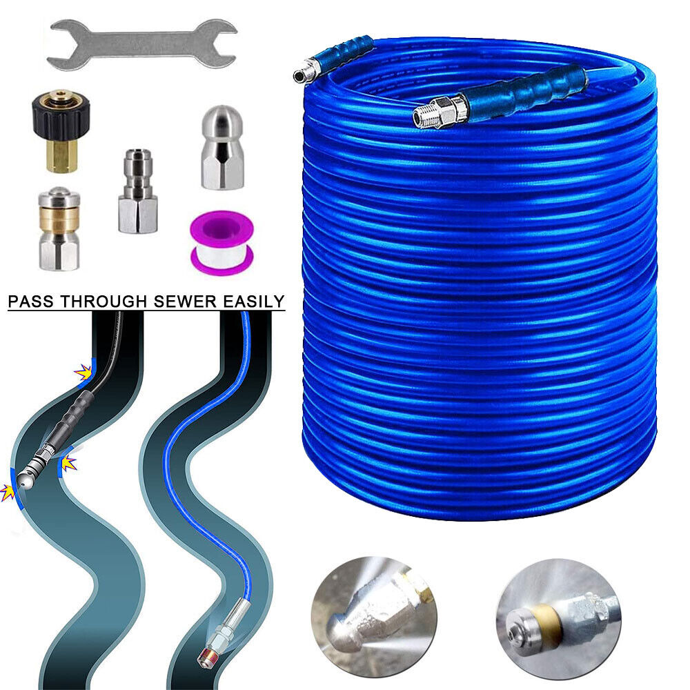 Evargc 150ft 1/4 inch NPT Sewer Jetter Nozzles Kit 5800PSI High