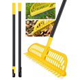 Evcitn Artificial Turf Rake, 43 to 63" Long Pole Turf rake 18" Wide
