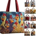 thumbnail image 1 of Evdexr 2026 Quilted tote Bags for Women Large Boho Vintage Chicken Book Floral Crossbody Quilt totes Oversized tote Bag Zipper Purses Handbag H, 1 of 3