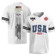 thumbnail image 1 of Evdexr 250 Year American Anniversary Shirts Mens Short Sleeve Crew Neck U.s. 250th Anniversary Graphic Tees American Flag Red White Blue Vintage Independence T Shirt White L, 1 of 5