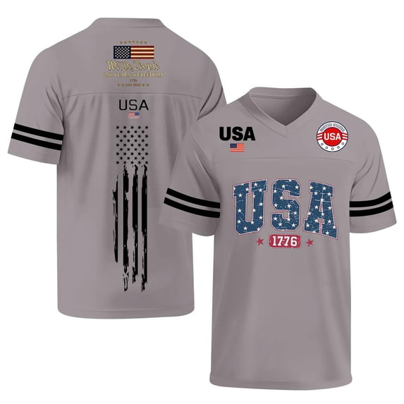 Evdexr 250th Anniversary Usa Graphic Tees Men Short Sleeve Crew Neck United States 250th Anniversary Shirts Red White and Blue Usa Star Stripes Vintage American Birthday Shirt Gray 3XL