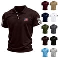 thumbnail image 1 of Evdexr 250th Anniversary Usa Polo Shirts for Men 4th Of July Short Sleeve T Shirts 1776 2026 Button Down Usa Flag Shirt Patriotic Big and Tall Golf Shirts Khaki M, 1 of 5