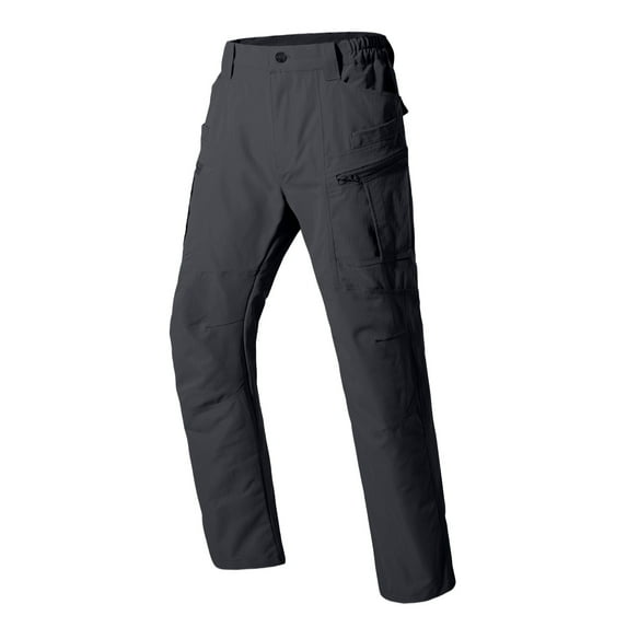 Evdexr Camo Joggers Mens Tactical Cargo Sweatpants Ripstop Quick Dry Work Trousers Waterpoof Slim Fit Pants Lightweight Multi Pockets Pant Black XL