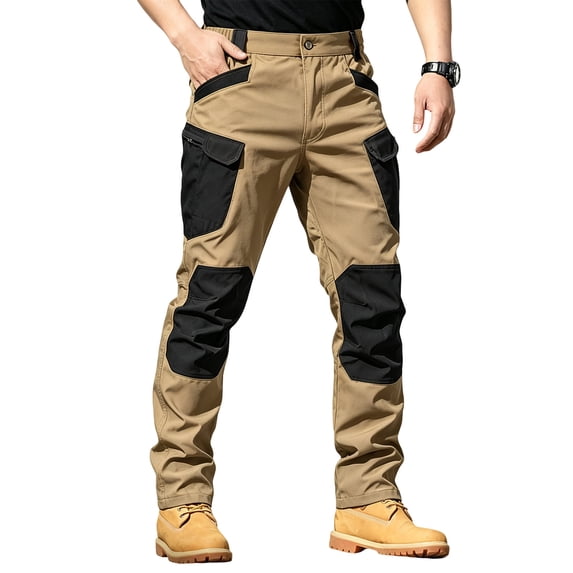 Evdexr Cargo Pants for Men Straight Leg Waterproof Quick Dry Trousers with Mutil Pockets Fall Winter Casual Hiking Pant Relaxed Fit Lightweight Joggers 2XL