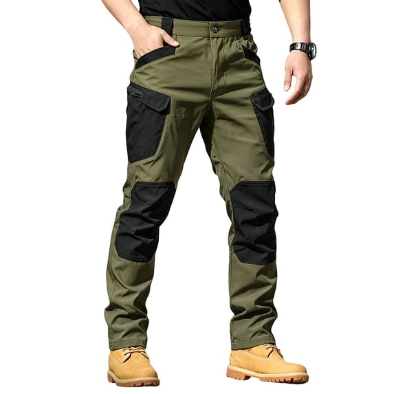Evdexr Cargo Pants for Men Waterproof Straight Leg Quick Dry Joggers with Mutil Pockets 2026 Winter Outdoor Casual Pant Relaxed Fit Lightweight Trousers 3XL