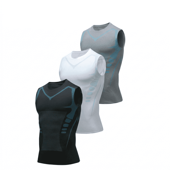 Evdexr Compression Shirts Mens Crew Neck Sleeveless Tank Tops 2026 Summer Bodybuilding Athletic Running Shirt Wicking Mesh Athletic Tank Top Gray M