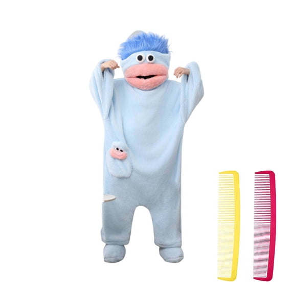 Evdexr Funny Fancy Dress Onesie Pajamas, Oversized Fleece Jumpsuit, Cozy Plush One Piece Sleepwear, Warm Lounge Animal Onesie Costume With Shoes Blue