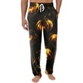 thumbnail image 1 of Evdexr Halloween Pajama Pants Men Lightweight Oversized pajamas Halloween Graphic Long Elastic Waist Sleepwear Drawstring Jack-O' Pj Pants Gold M, 1 of 8
