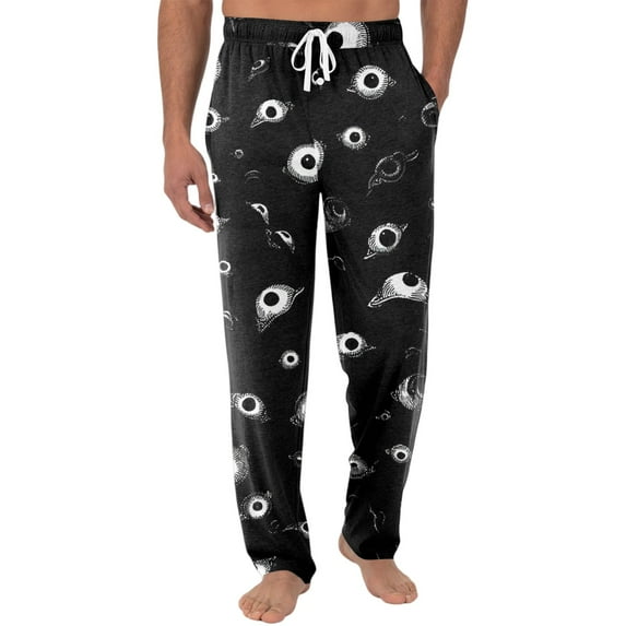 Evdexr Halloween Pajamas for Men Oversized Lightweight Pj Pants Drawstring Long Elastic Waist pajamas Halloween Graphic Pumpkin Printed Sleepwear Gold 3XL