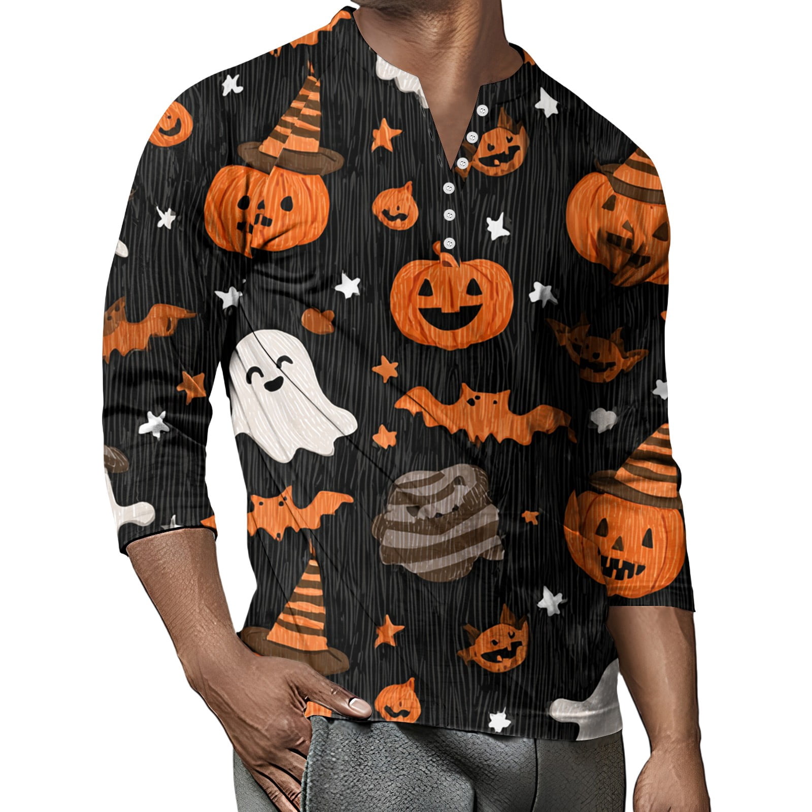 New Halloween graphic tee men's s