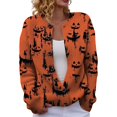 thumbnail image 1 of Evdexr Halloween Sweaters for Women Ghost Pumpkin Graphic Jackets 2026 Long Sleeve Knit Button Down Cardigans Plus Size Loose Cardigan Sweaters S, 1 of 5